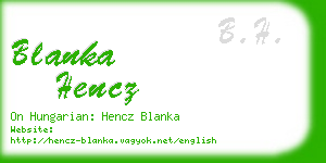 blanka hencz business card